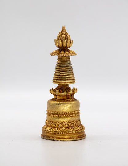 Kadam Stupa, Gold-Plated – 11cm