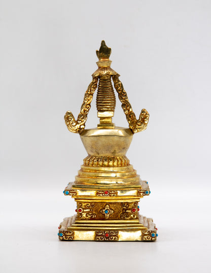 Gold Stupa of Enlightenment – 17.5cm