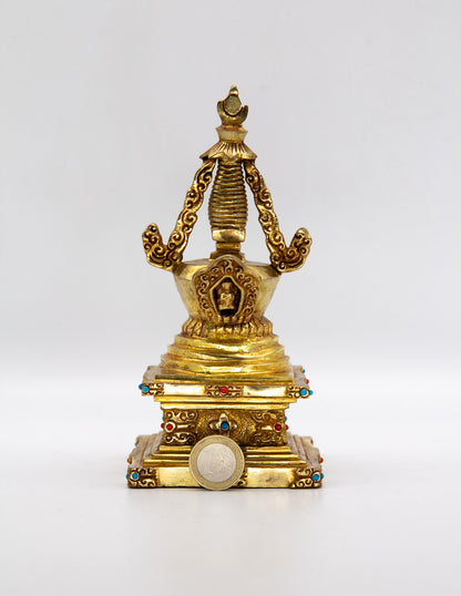 Gold Stupa of Enlightenment – 17.5cm