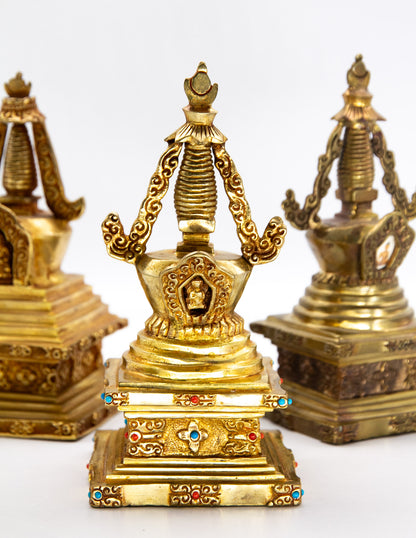 Goldene Stupa der Erleuchtung – 17.5 cm