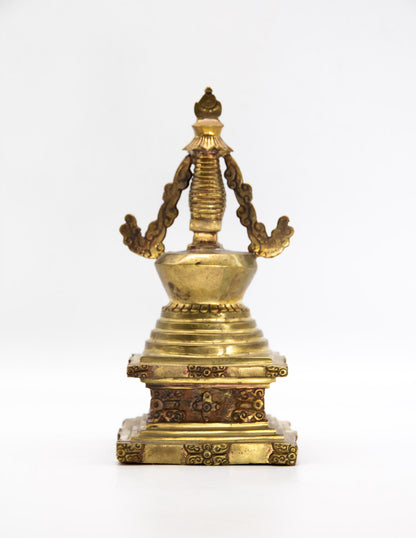 Stupa der Erleuchtung aus Messing – 18cm