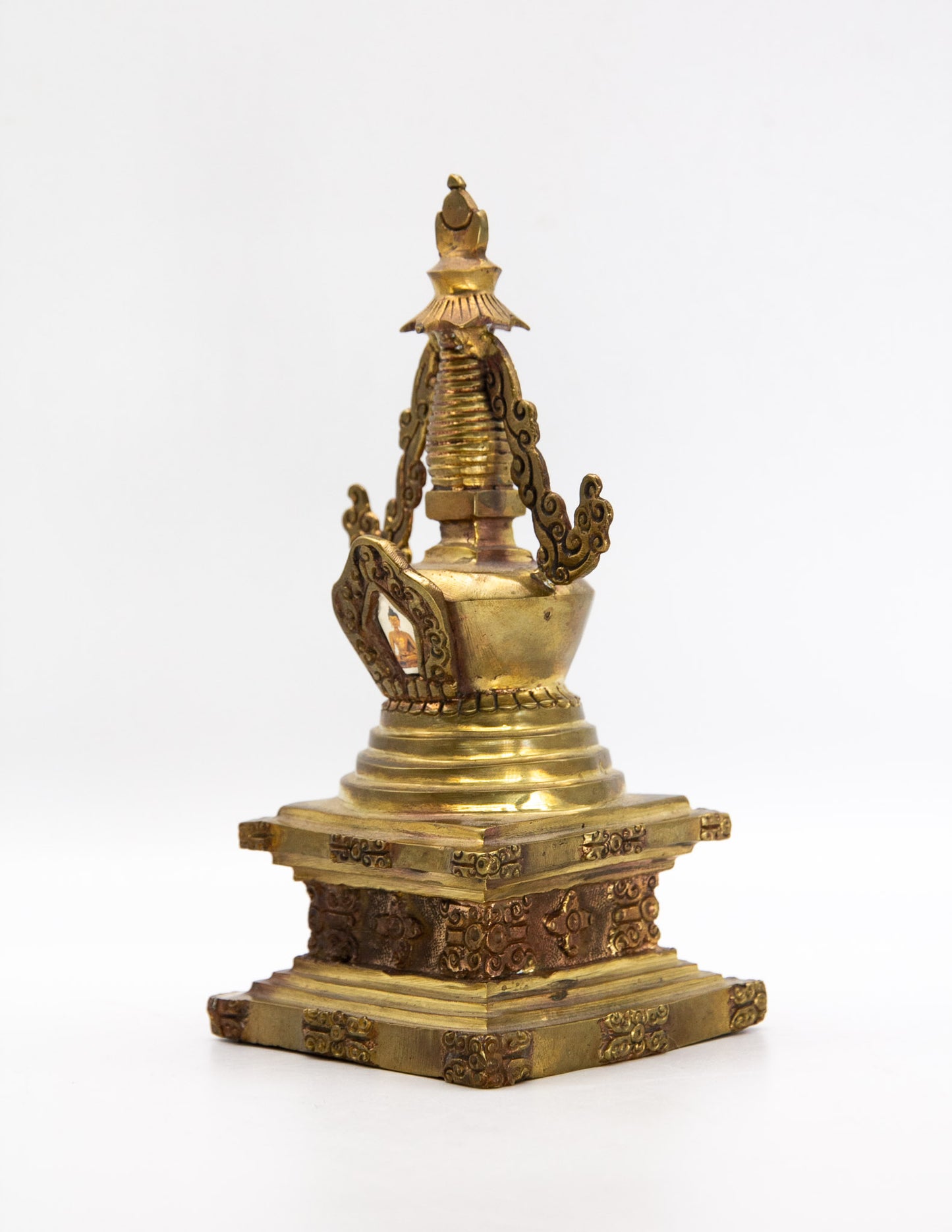 Stupa der Erleuchtung aus Messing – 18cm