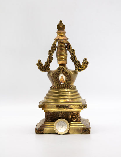 Stupa der Erleuchtung aus Messing – 18cm