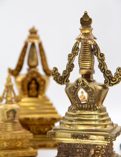 Brass Stupa of Enlightenment – 18cm