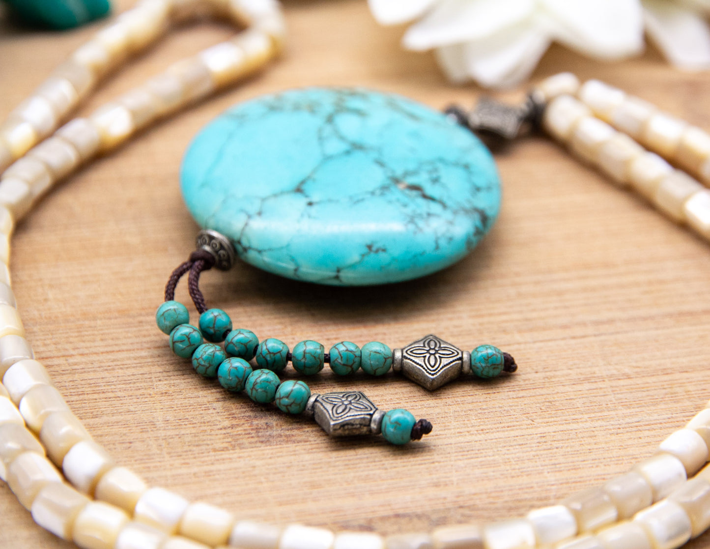 Turquoise & Mother of Pearl Necklace