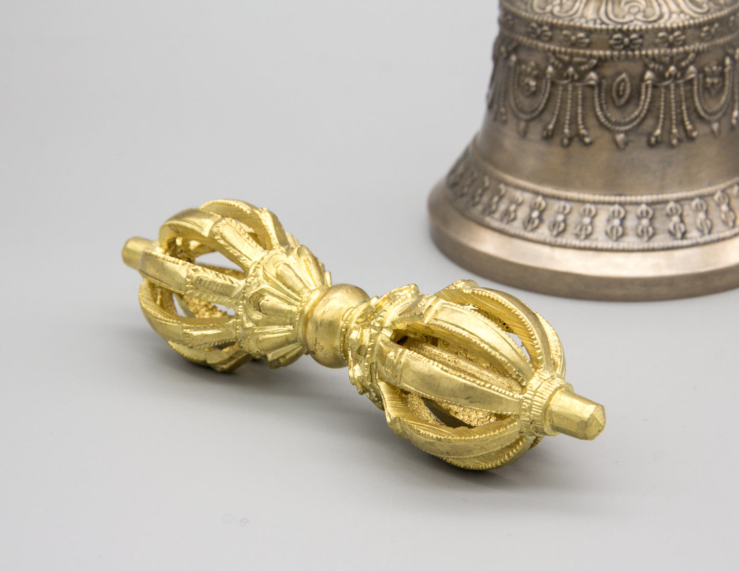 9-Pronged Bell & Dorje with Gold Contrast II – Ani