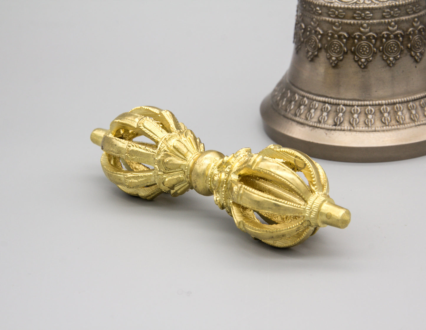 9-fach gezinkte Glocke & Dorje mit Gold Kontrasten III - Ani