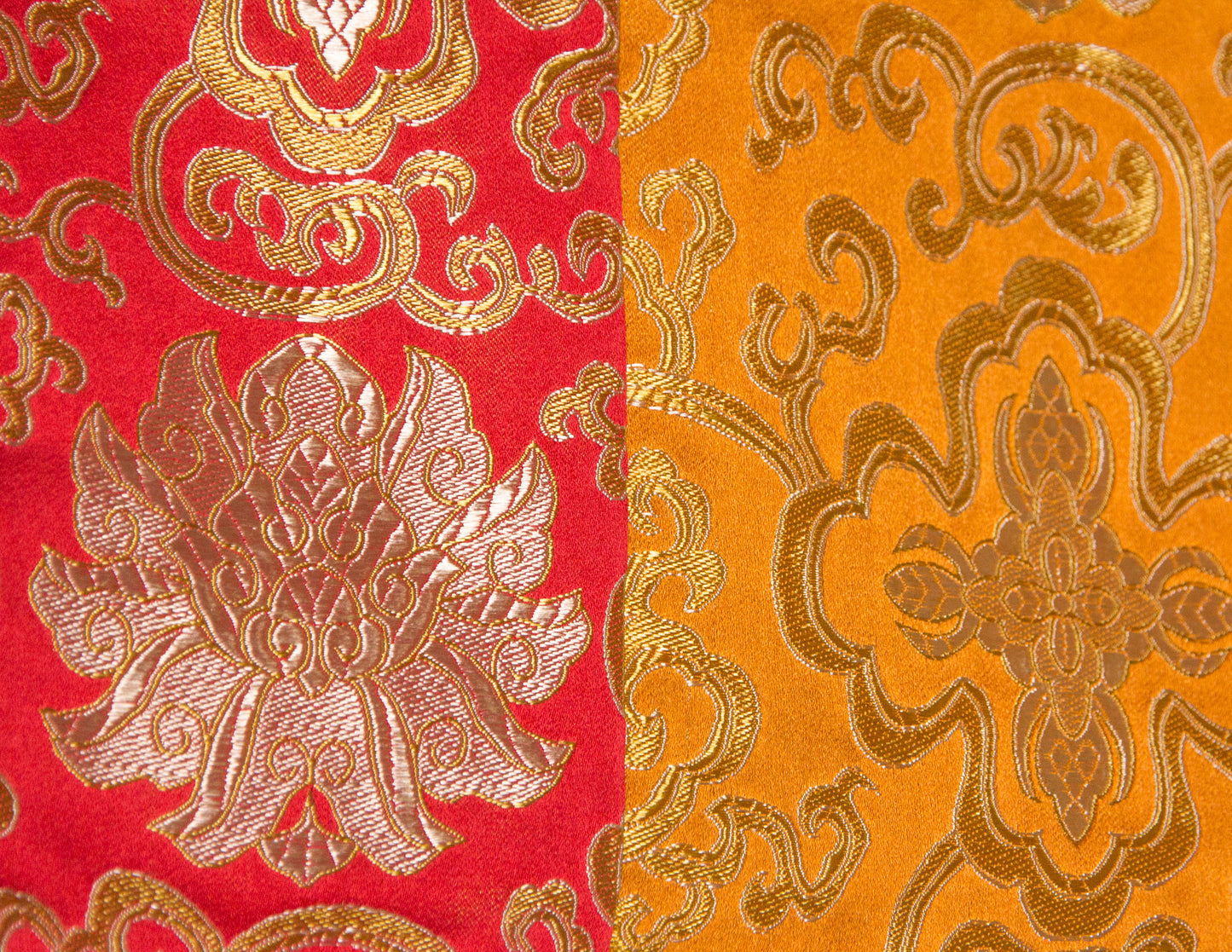 Square Brocade Cloth / Practice Table Cover – Red & Orange