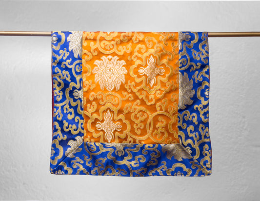 Tissu de brocart standard/couverture de table de pratique – bleu et orange