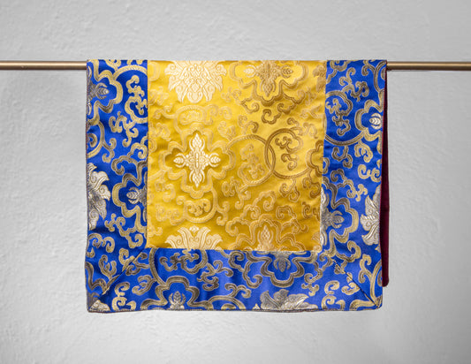 Tissu de brocart standard/couverture de table de pratique – bleu et jaune