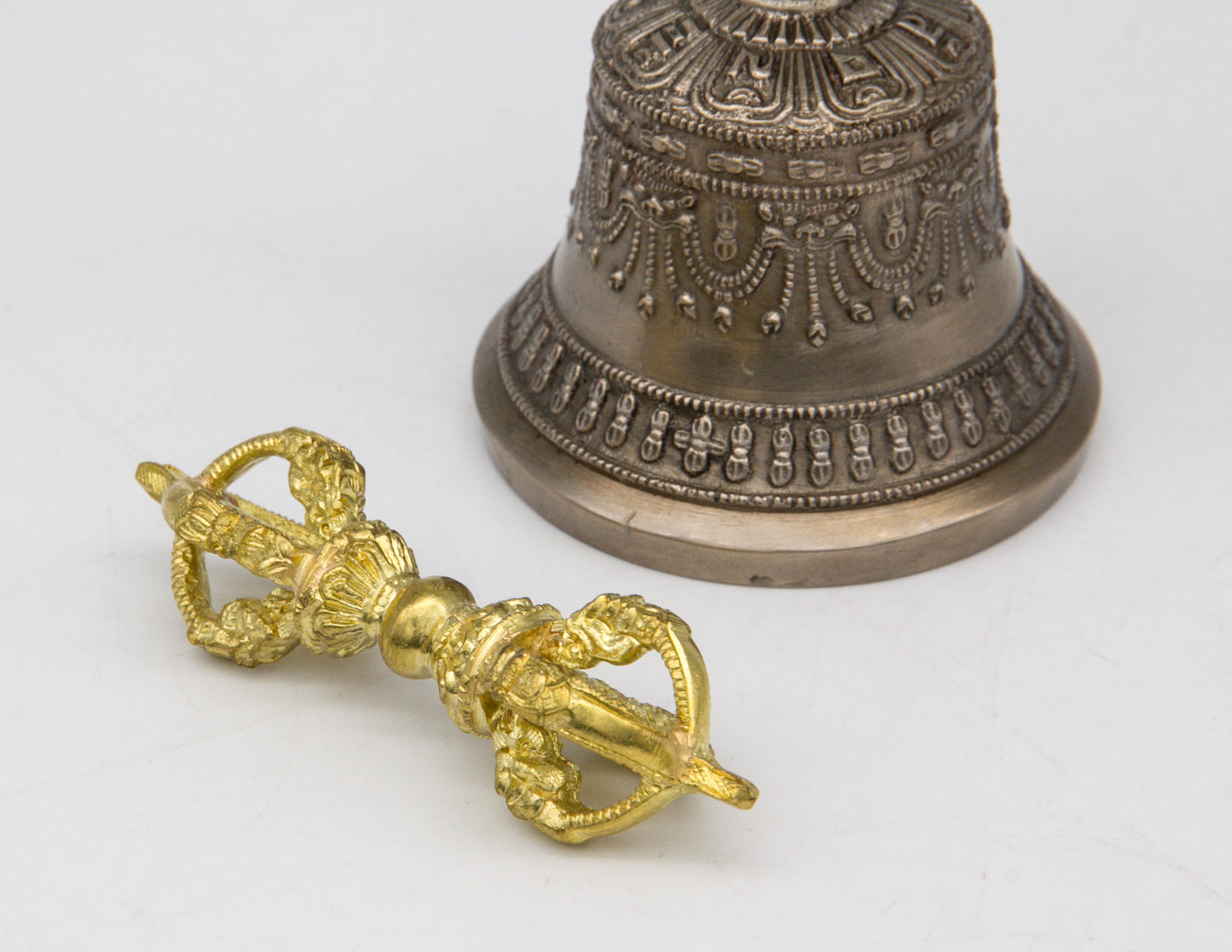 Hochqualitative Glocke & Dorje mit Gold Kontrasten I - Mini