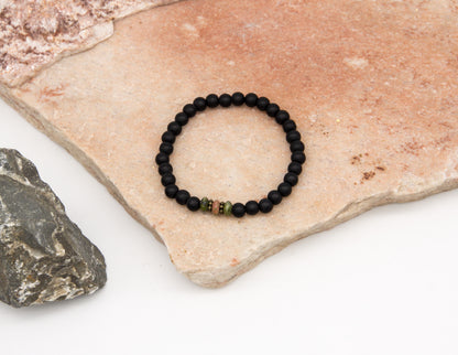 Onyx & Picasso Jasper Bracelet – 6mm