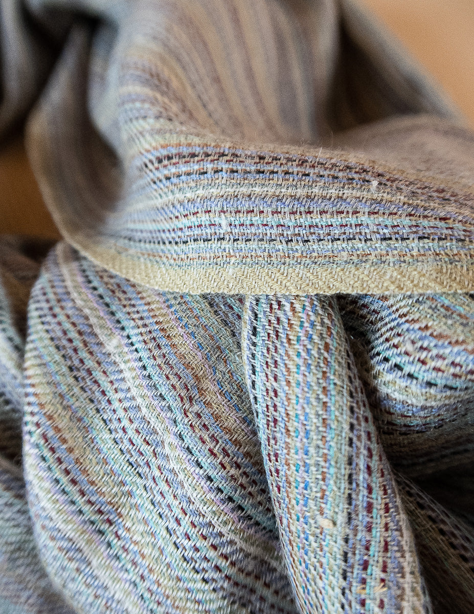 Multi-Coloured Striped Shawl