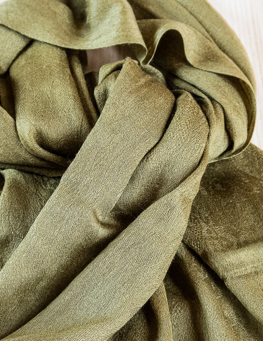 Olive Paisley Pashmina