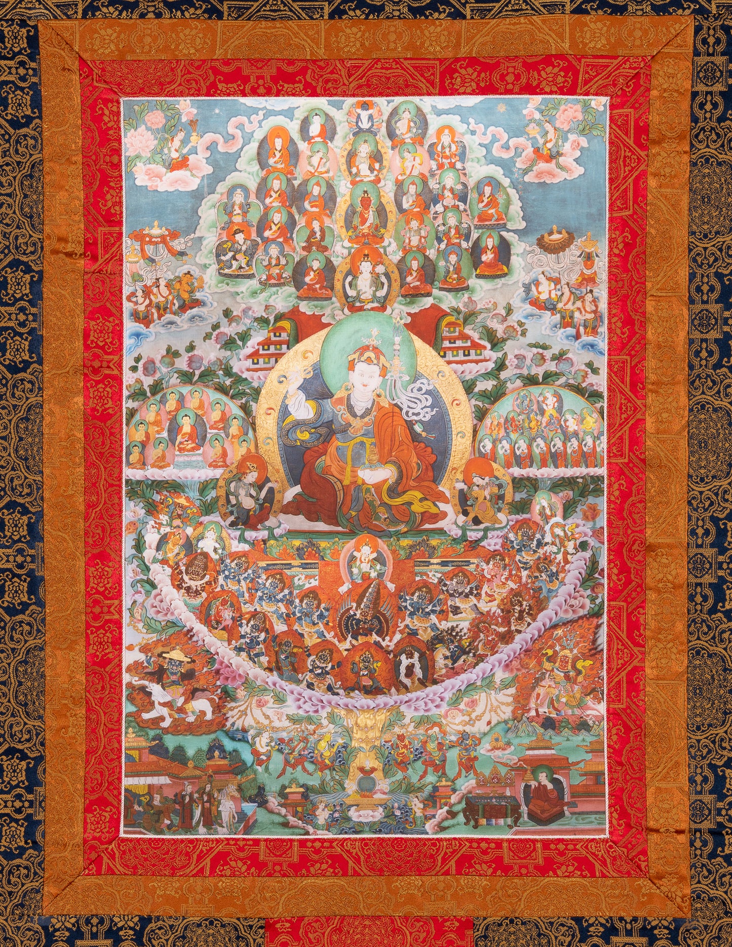 Guru Rinpoche Zufluchts-Baum Thangka V