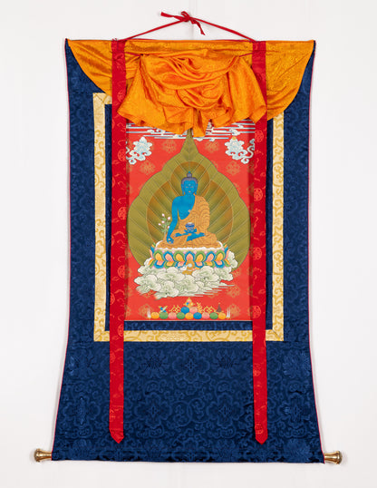 Bouddha de médecine thangkha VII